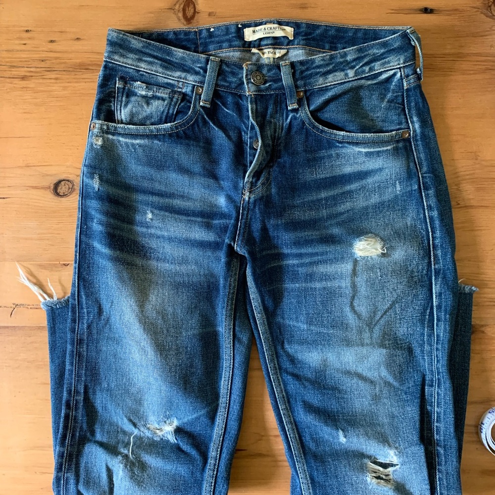 Levi’s made and crafted worn in cropped Jan’s
